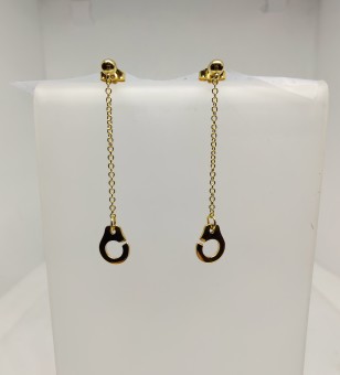 Σκουλαρίκια Κ18, χρυσά, βάρος 2.30γρ..